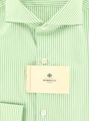 Luigi Borrelli Green Striped Cotton Shirt - Extra Slim - (AA) - Parent