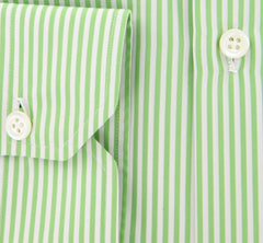 Luigi Borrelli Green Striped Cotton Shirt - Extra Slim - (AA) - Parent