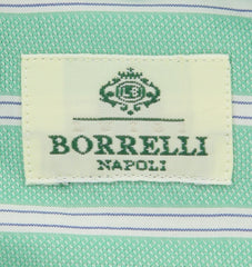 Luigi Borrelli Green Striped Shirt - Extra Slim - (EV2073RIOSTPT1) - Parent
