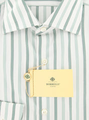 Luigi Borrelli Green Striped Shirt - Extra Slim - (EV2082RIOSTPT1) - Parent