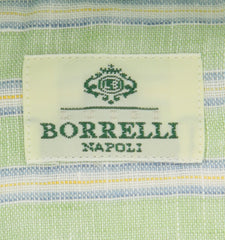 Luigi Borrelli Green Striped Shirt - Extra Slim - (EV253RALPHBD) - Parent