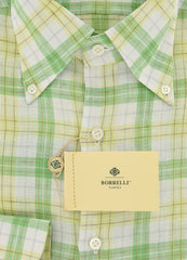 Luigi Borrelli Green Plaid Shirt - Extra Slim - (EV293LIVBDPT1) - Parent