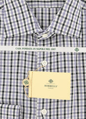 Luigi Borrelli Blue Plaid Cotton Shirt - Extra Slim - (YM) - Parent