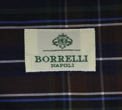 Luigi Borrelli Navy Blue Plaid Shirt - Extra Slim - (TM) - Parent