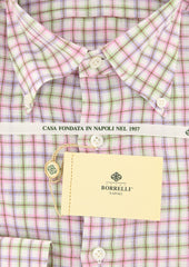 Luigi Borrelli Pink Plaid Linen Shirt - Extra Slim - (TI) - Parent