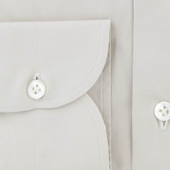 Luigi Borrelli Beige Solid Cotton Shirt - Extra Slim - (299) - Parent