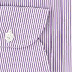 Luigi Borrelli Purple Striped Cotton Shirt - Extra Slim - (297) - Parent