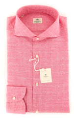 Luigi Borrelli Pink Plaid Shirt - Extra Slim - 15.75/40 - (EV06102040)