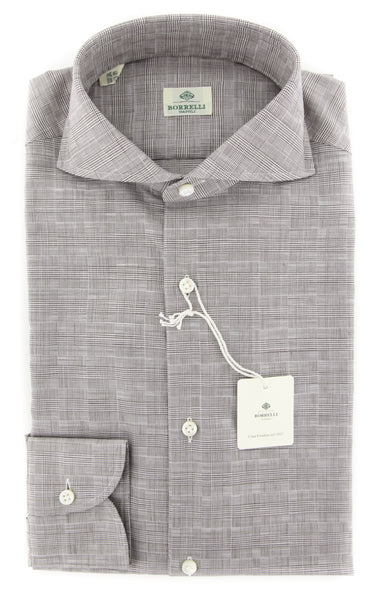 Luigi Borrelli Brown Plaid Shirt - Slim - (EV06102060) - Parent