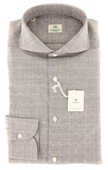 Luigi Borrelli Brown Plaid Cotton Shirt - Slim - 15.5/39 - (AS)