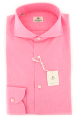 Luigi Borrelli Pink Solid Shirt - Slim - 15.75/40 - (EV061141N35)