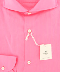 Luigi Borrelli Pink Solid Shirt - Slim - (EV061143N35) - Parent