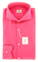 Luigi Borrelli Pink Solid Shirt - Extra Slim - (EV061148N35) - Parent