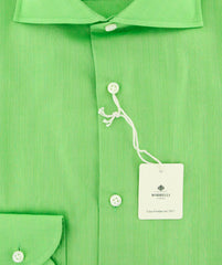 Luigi Borrelli Green Solid Shirt - Slim - (EV061275ST) - Parent