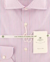 Luigi Borrelli Pink Striped Shirt - Slim - (L1221171) - Parent