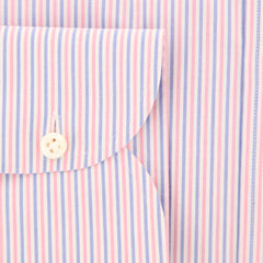 Luigi Borrelli Pink Striped Shirt - Slim - (L1221171) - Parent