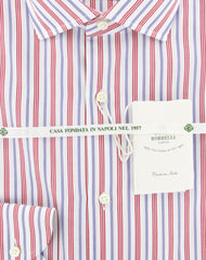Luigi Borrelli Red Striped Shirt - Slim - (L12201711) - Parent