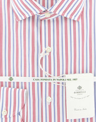 Luigi Borrelli Red Striped Shirt - Slim - (EV06165740) - Parent