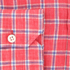 Luigi Borrelli Red Check Shirt - Extra Slim - (40LB1705) - Parent
