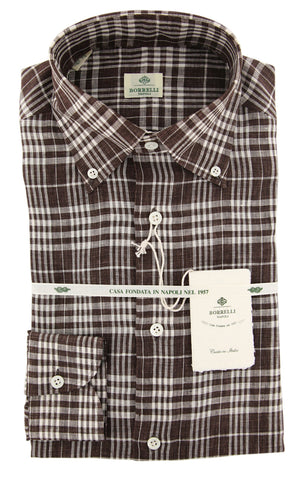 Luigi Borrelli Dark Brown Shirt - Slim
