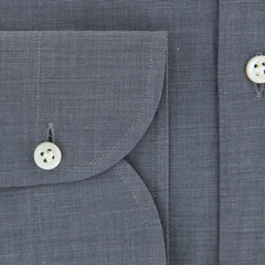 Luigi Borrelli Gray Solid Shirt - Slim - (EV0617890) - Parent