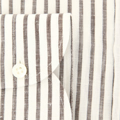 Luigi Borrelli Brown Striped Shirt - Slim - (LB243BRN) - Parent