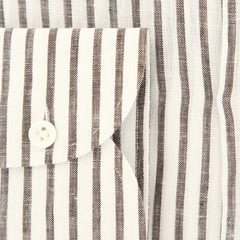 Luigi Borrelli Brown Striped Shirt - Slim - (LB243DBRN) - Parent
