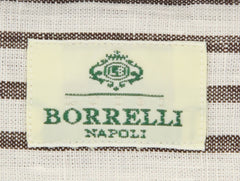 Luigi Borrelli Brown Striped Shirt - Slim - (LB243DBRN) - Parent