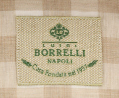 Borrelli Light Brown Check Shirt - Extra Slim - (2018022214) - Parent