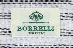 Luigi Borrelli Black Striped Linen Shirt - Extra Slim - (AP) - Parent