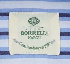 Luigi Borrelli Blue Striped Shirt - Extra Slim - (73LB3069) - Parent