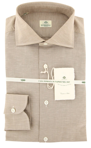Luigi Borrelli Light Brown Shirt - Slim