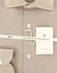 Luigi Borrelli Light Brown Shirt - Slim - (LBEV6BRNFABPT1) - Parent