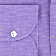 Luigi Borrelli Purple Melange Shirt - Slim - (EV6369PURPFABPT1) - Parent
