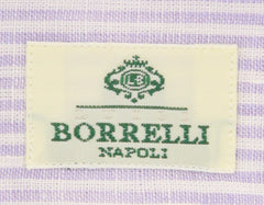 Luigi Borrelli Purple Striped Shirt - Extra Slim - (LB4153) - Parent