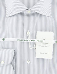 Luigi Borrelli Gray Striped Shirt - Extra Slim - (EV06-RIO) - Parent