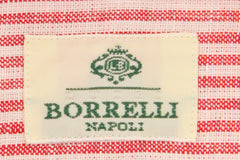 Luigi Borrelli Red Striped Shirt - Slim - (LB4306RED) - Parent