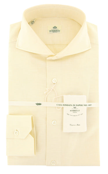 Luigi Borrelli Yellow Solid Shirt - Slim - (460520LB-EV06) - Parent