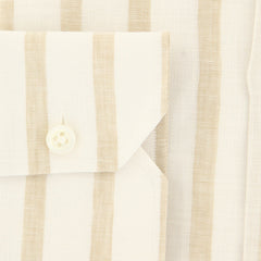 Luigi Borrelli Beige Striped Shirt - Slim - (60LB4951) - Parent