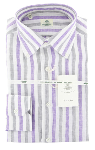 Luigi Borrelli Purple Shirt - Slim