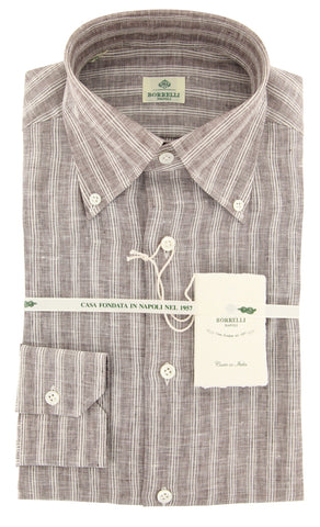 Luigi Borrelli Brown Shirt - Slim