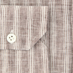 Luigi Borrelli Brown Striped Shirt - Slim - (LB5BRN) - Parent