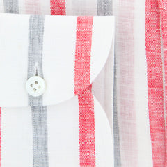 Luigi Borrelli White Striped Shirt - Slim - (L1222171) - Parent