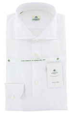 Luigi Borrelli White Solid Cotton Shirt - Slim - 17/43 - (RI)