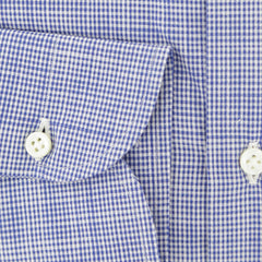 Luigi Borrelli Blue Micro-Check Cotton Shirt - Slim - (279) - Parent