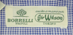 Luigi Borrelli Blue Micro-Check Cotton Shirt - Slim - (279) - Parent