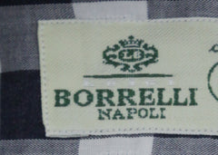 Luigi Borrelli Navy Blue Check Dress Shirt - Slim - (8V) - Parent
