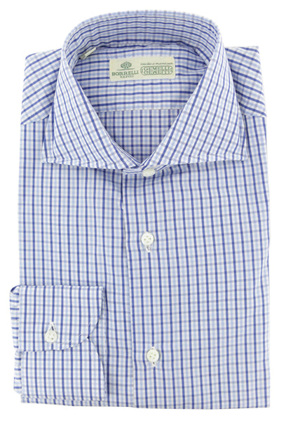 Luigi Borrelli Blue Plaid Cotton Shirt - Extra Slim - (273) - Parent