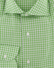 Luigi Borrelli Green Check Cotton Dress Shirt - Slim - (8N) - Parent