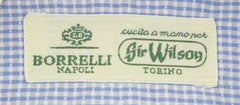 Luigi Borrelli Light Blue Micro-Check Shirt - Slim - (185) - Parent